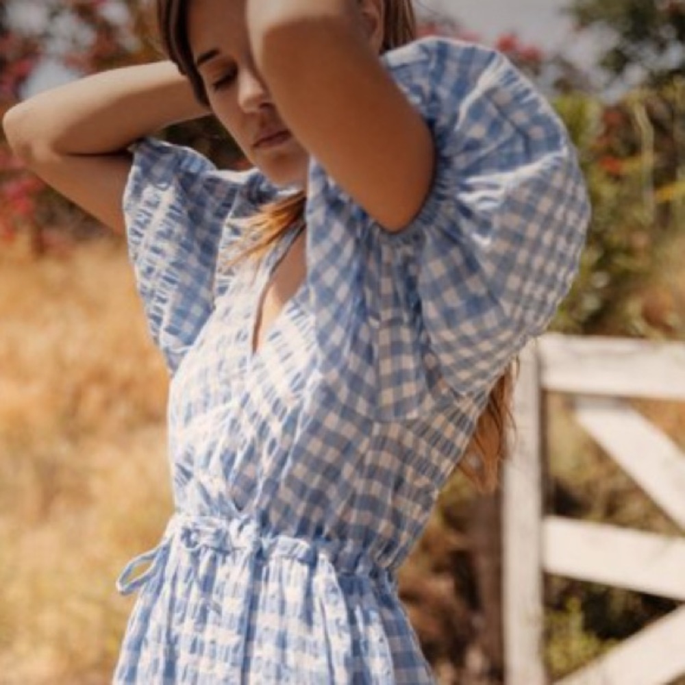 Christy Dawn Dahlia Cornflower Picnic Dress